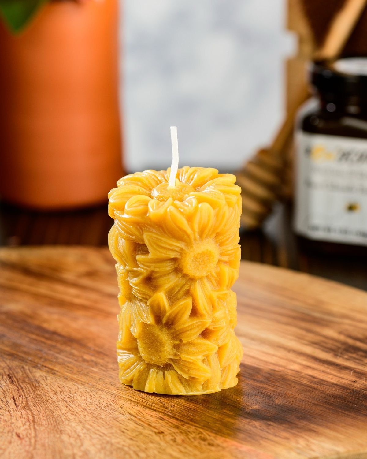 Sunflower candle