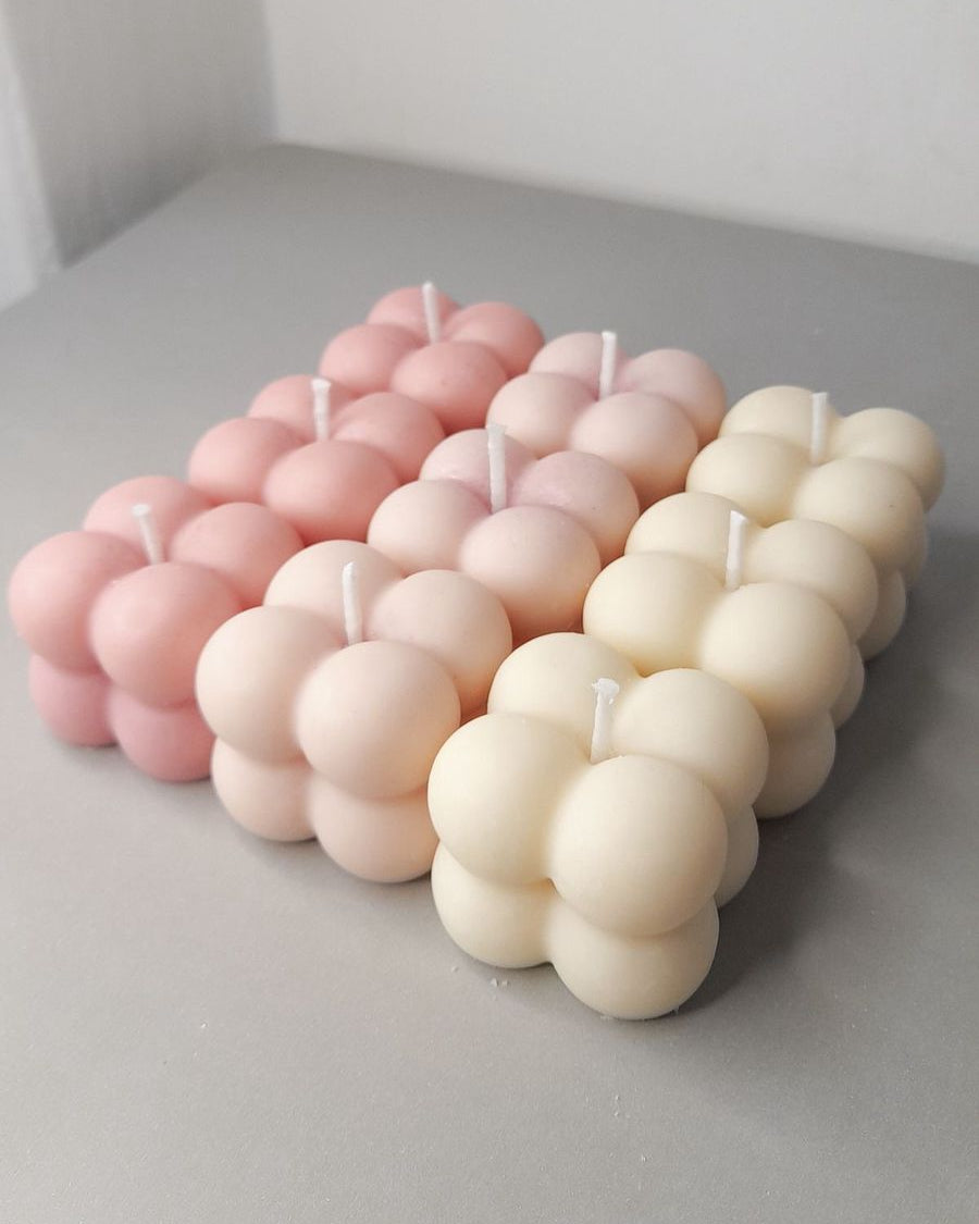 set of 6 Small bubble candle